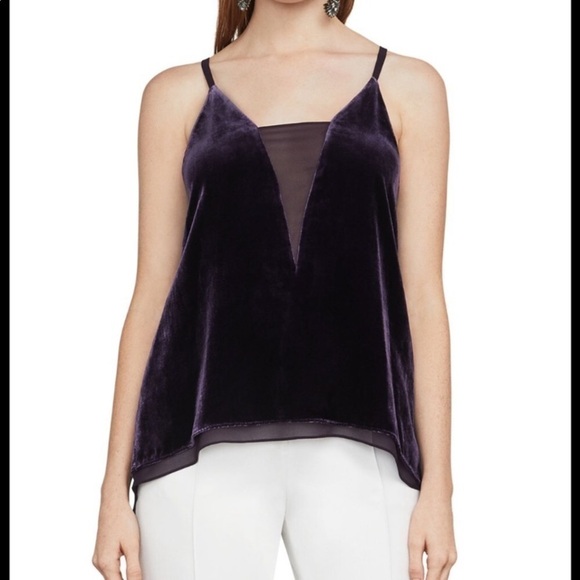 BCBG Maxazria Lyssa Purple Velvet Top Blouse - Picture 1 of 16